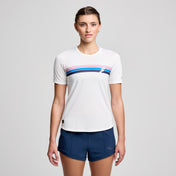 Women's Stopwatch Short Sleeve | White/Graphic